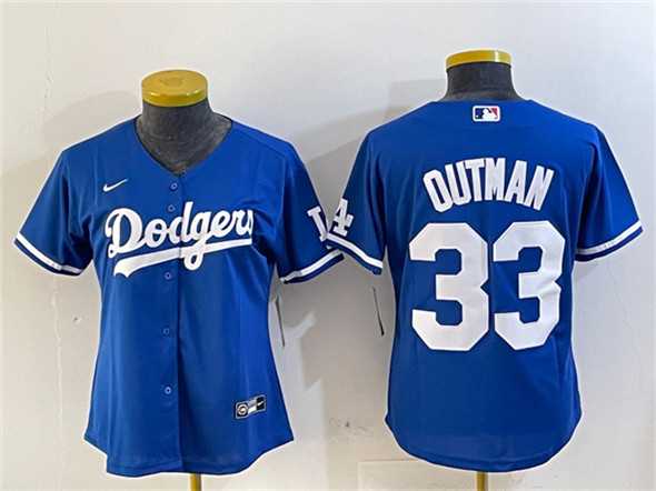 Womens Los Angeles Dodgers #33 James Outman Royal Cool Base Stitched Jersey->mlb womens jerseys->MLB Jersey